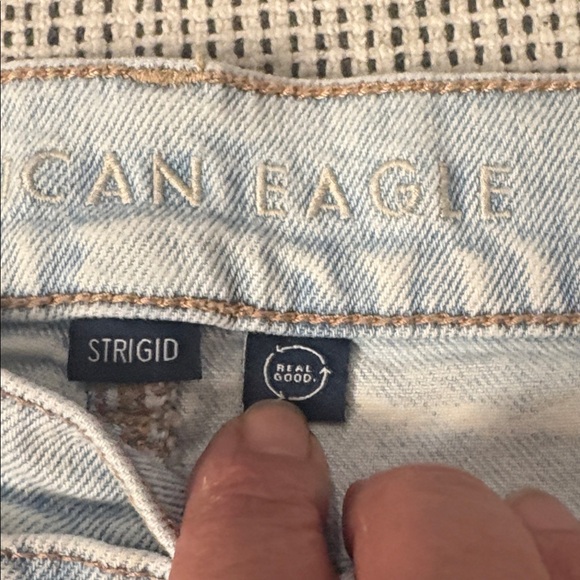 American Eagle Outfitters Light Blue wide led  Jeans - Picture 3 of 7